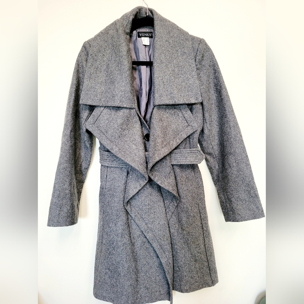 Venus trench coat, grey, size 8
